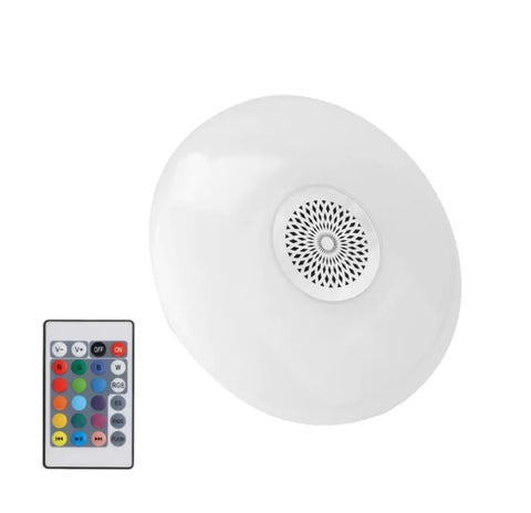 Lampă Plafonieră Smart OZN cu Difuzor Bluetooth