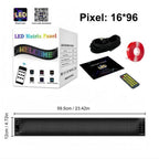 Afisaj led flexibil auto cu app, Panou LED Matrix auto, Display LED programabil flexibil pentru mașină cu telecomandă 60cm х 12cm x 1BUC