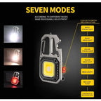 Lanternă LED tip breloc multifuncțională, șurubelnițe, cheie, deschizator sticle – imagine 4
