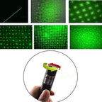 Laser Pointer Verde Cu Efect 3D, Metalic, Acumulator Inclus, negru – imagine 3
