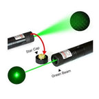 Laser Pointer Verde Cu Efect 3D, Metalic, Acumulator Inclus, negru – imagine 5