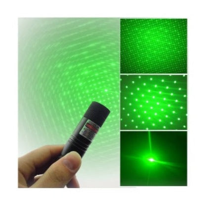 Laser Pointer Verde Cu Efect 3D, Metalic, Acumulator Inclus, negru