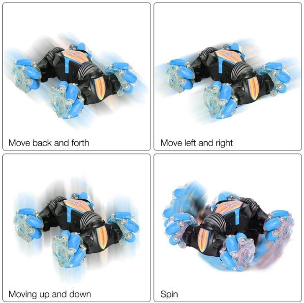 Mașină Off-Road cu Telecomandă, control gesturi, Lumini Led și Sunete, Rotire 360 Grade – imagine 4