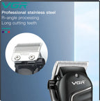 Mașină de tuns profesională, VGR V-683 , afișaj digital, accesorii incluse, încărcare USB – imagine 4