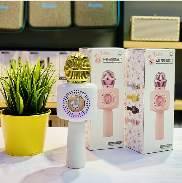 Microfon Karaoke OnePepito X9 - Spectacol de Lumini și Sunete pentru Copii
