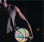 Minge de baschet holografic, Star Ball, multicolor, 24 cm