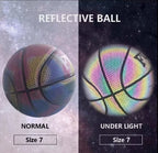 Minge de baschet holografic, Star Ball, multicolor, 24 cm