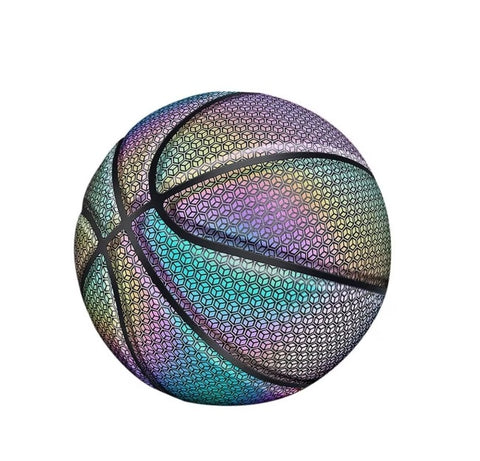 Minge de baschet holografic, Star Ball, multicolor, 24 cm