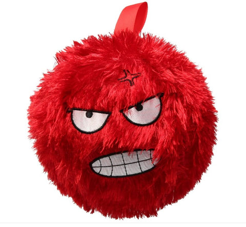 Minge haioasă Angry Face, pentru interior, pufoasă, diametru 15 cm