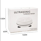 Mini mașină de spălat ultrasonică, încarcare USB, diametru 9 cm, portabilă