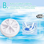 Mini mașină de spălat ultrasonică, încarcare USB, diametru 9 cm, portabilă