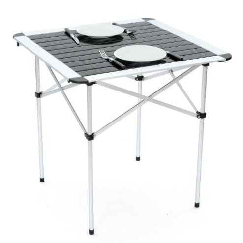 Masă de camping pliabilă, ușoară, portabilă, cadru de exterior din aluminiu – imagine 2