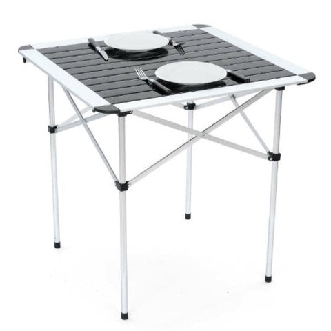 Masă de camping pliabilă, ușoară, portabilă, cadru de exterior din aluminiu