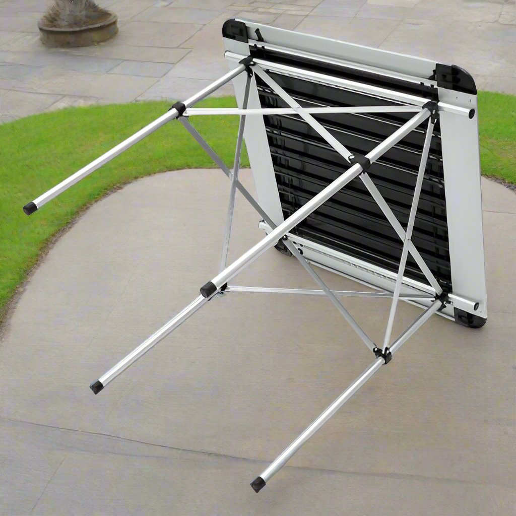 Masă de camping pliabilă, ușoară, portabilă, cadru de exterior din aluminiu – imagine 3
