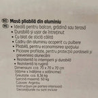 Masă pliabilă din Aluminiu  pentru camping, picnic, terasă, 70 x 70 x 70 cm – imagine 6