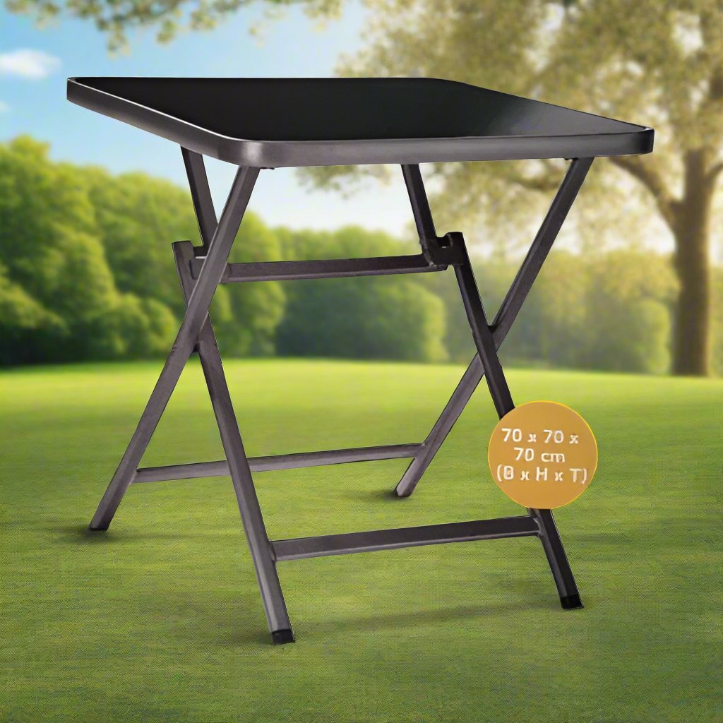 Masă pliabilă din Aluminiu  pentru camping, picnic, terasă, 70 x 70 x 70 cm – imagine 5