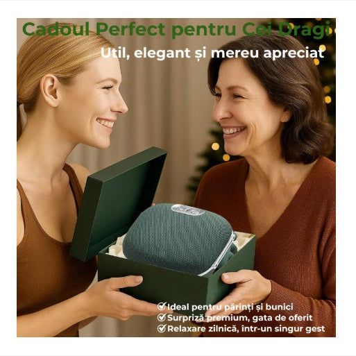 Aparat Masaj Cervical cu Incalzire, Masaj Tip Mana Umana, Relaxare Gat si Umeri, Baterie Reincarcabila