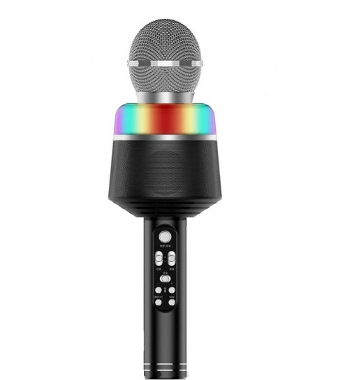 Microfon 2 în 1, Difuzor LED Recorder, Karaoke, USB, compatibil iOS și Android – imagine 4