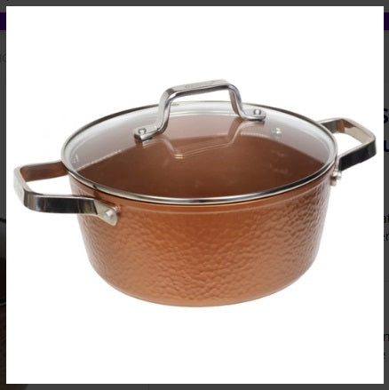 Oala, BERGNER, Aluminiu, 4.3 L, 24x10 cm, cupru culoare