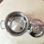 Set 3 oale de gătit cu  capac, din oțel inoxidabil 30CM, 32CM, 34CM