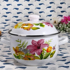 🍵Set de gătit 10 piese, Fabiana, Vanora Home, oțel carbon, emailat și sticlă, 1l,2l,3l,4l,5l