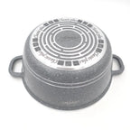 Oală antiaderentă cu capac din sticla, strat de ceramică-granit, 20 cm, 2.2L