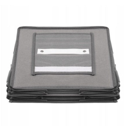 Organizator dulap, 6 compartimente, textil, cu rafturi pentru depozitare, 120 x 30 x 30 cm, negru – imagine 5