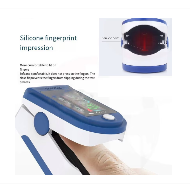 Pulsoximetru Digital de Deget cu Ecran TFT Color – Măsurare Rapidă SpO₂ și Puls, Afișaj în 4 Direcții, Oprire Automată și Design Antiderapant