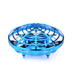 Mini dronă OZN, disc zburător interactiv cu 5 senzori infraroșu, lumina LED