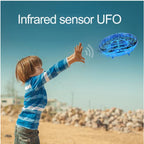 Mini dronă OZN, disc zburător interactiv cu 5 senzori infraroșu, lumina LED