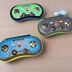 Penar cu fermoar Gaming Joystick, compartimentat,albastru, verde, gri