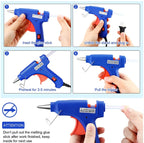 Pistol de lipit cu silicon, 10 cm/ 16 cm, baghete 7mm/ 11 mm, buton ON/OFF
