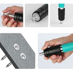 Kit Pistol Manual Pentru Fixarea Cuielor Pe Perete / Nituri, Lungime 30 cm, Calibru 7.3 cm, Pneumatic, Accesorii, Ochelari De Protectie, Cutie Transport, Albastru