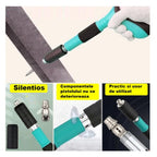 Kit Pistol Manual Pentru Fixarea Cuielor Pe Perete / Nituri, Lungime 30 cm, Calibru 7.3 cm, Pneumatic, Accesorii, Ochelari De Protectie, Cutie Transport, Albastru