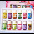 Set 12 x 3ml uleiuri esentiale aer Relaxare Fragrancing, de fructe si flori, pentru parfum Purificator si Umidificator si SPA
