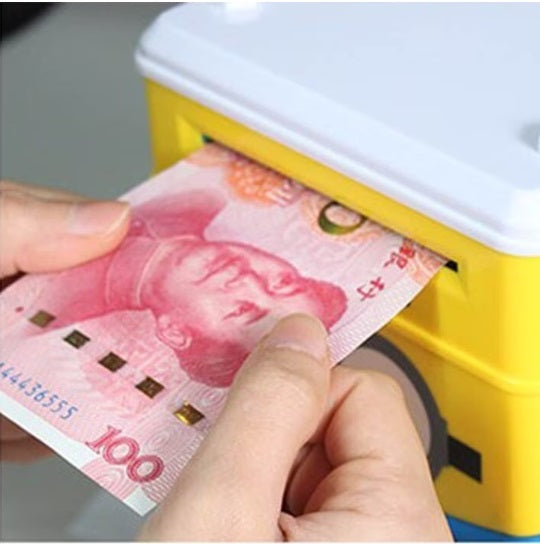 Pușculiță interactivă pentru copii, tip ATM cu cod PIN, model Minion – imagine 6
