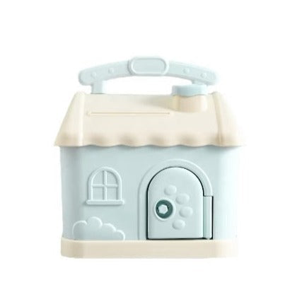 Pușculiță din plastic, design tip casă, dimensiune 20x18x23cm – imagine 3