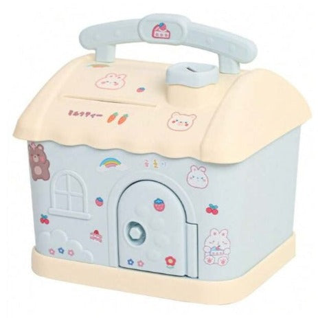Pușculiță din plastic, design tip casă, dimensiune 20x18x23cm – imagine 5