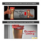 Cană Termos cafea cu smart grip și cu interior ceramic, 470 ml – imagine 5