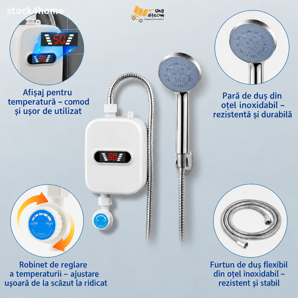 Afișaj și accesorii de duș, imagine ilustrativă
