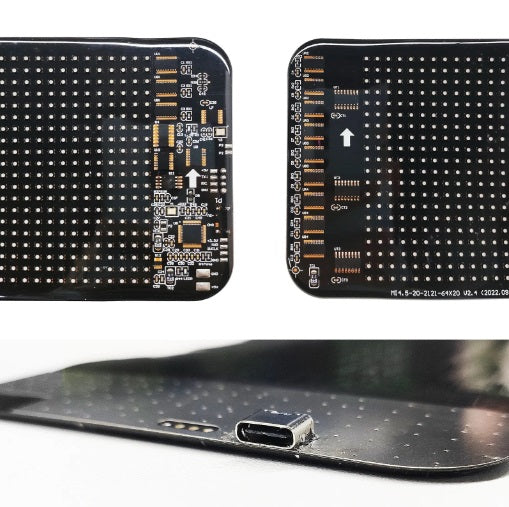 Afisaj led flexibil auto cu app, Panou LED Matrix auto, Display LED programabil flexibil pentru mașină cu telecomandă 60cm х 12cm x 1BUC