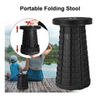 Scaun pliabil telescopic portabil, negru