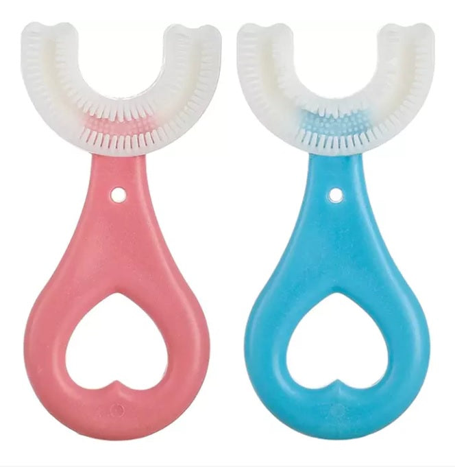 Set de 2 periuțe de dinți în formă de U pentru copii de 2–6 ani – imagine 1