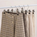 Set 10 umerașe ( 35 cm )  cu cleme, pentru fuste și pantaloni, Inox/Silicon, Argintiu, 35 cm