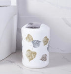 Set 6 accesorii pentru baie, dispenser săpun lichid, suport periuțe de dinți, săpunieră, pahar, perie toaletă cu suport, coș de gunoi, plastic
