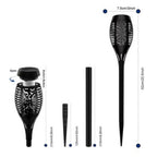Set 2 x lampa cu incarcare solara de gradina, tip torta, efect de flacara, buton ON/OFF 18-15 K