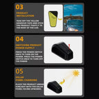 5 buc Lumini de cabină cu energie solară, impermeabile IP68, fără găurire, marcaj wireless pe acoperiș, senzor de vibrații, lumini de marcaj, Pentru mașini, pentru camioane