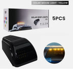 5 buc Lumini de cabină cu energie solară, impermeabile IP68, fără găurire, marcaj wireless pe acoperiș, senzor de vibrații, lumini de marcaj, Pentru mașini, pentru camioane