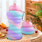 Sticlă sport pliabilă, 600 ml, portabilă și rezistentă la scurgeri – imagine 1
