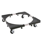 Suport cu roți ajustabil pentru electrocasnice, 31cm x 31cm, negru cu argintiu